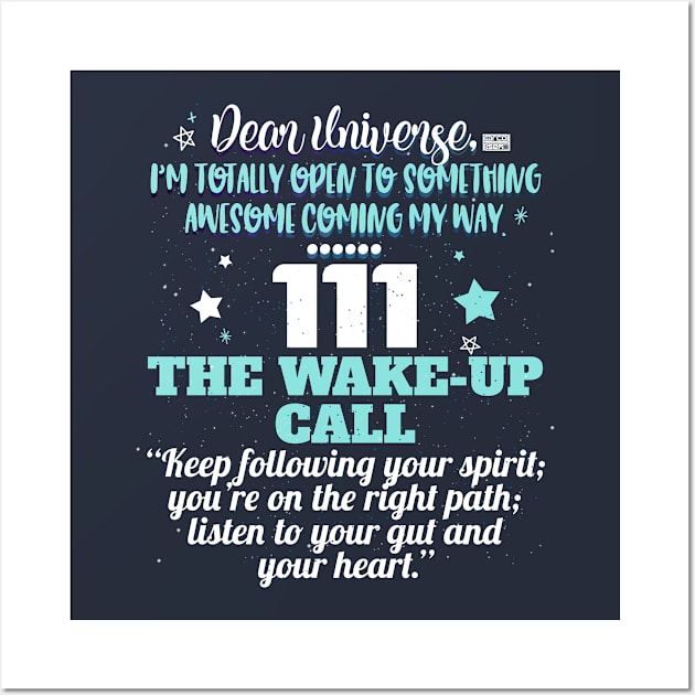 111 WAKE-UP CALL UNIVERSE REPEATING NUMBER MEANING Wall Art by porcodiseno